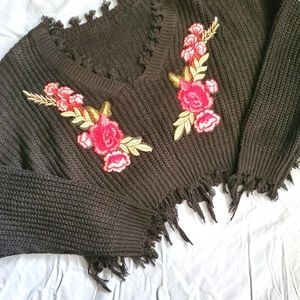 Shein Cropped Knit Sweater